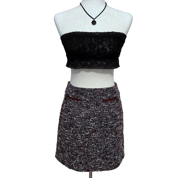 Loft Tweed Mini Skirt Women 4P - Picture 1 of 14